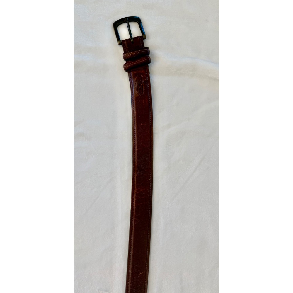 Columbia Mens Brown Genuine Leather Belt Size 44 11CO02A9 Casual Rugged Buckle